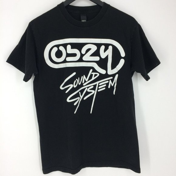Obey Sound System Black T-Shirt - Picture 1 of 4